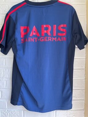 Paris Saint-Germain Men's Blue Athletic Tee.